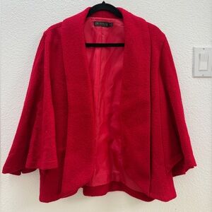 Piccadilly Red Women’s Cape Coat size Small